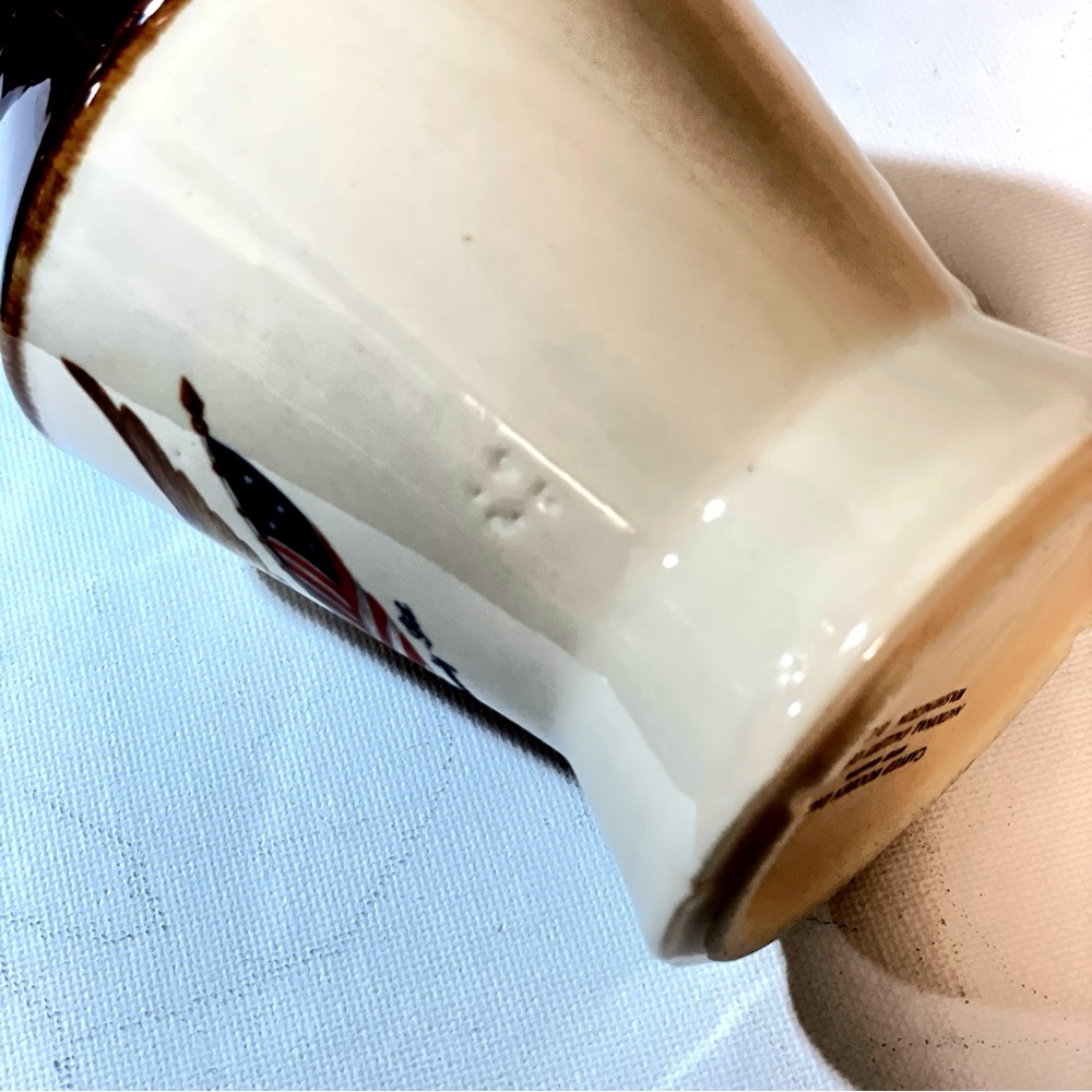 Vintage McCoy Pottery 335 Patriotic Pitcher 5” Eagle American Flag USA - Picture 10 of 13